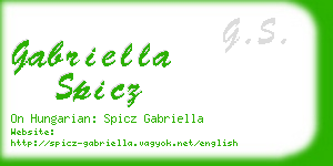 gabriella spicz business card